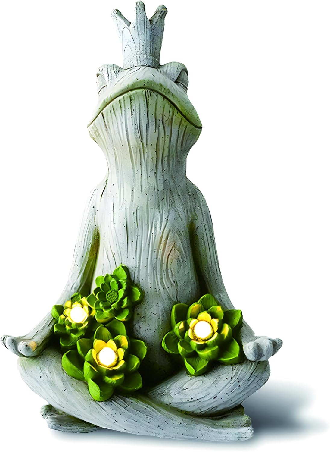 Eco-Friendly Solar Lights with LED Garden Statue Yoga Frog Sustainable Eco-Friendly Solar Lights with LED Sustainability Sculpture Courtyard Balcony Home Decoration（20" Tall