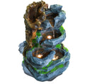 Outdoor Decorative Garden Fountain with LED Lights,22.8 Inch Featuring 4-Tier Water Scenery Decoration